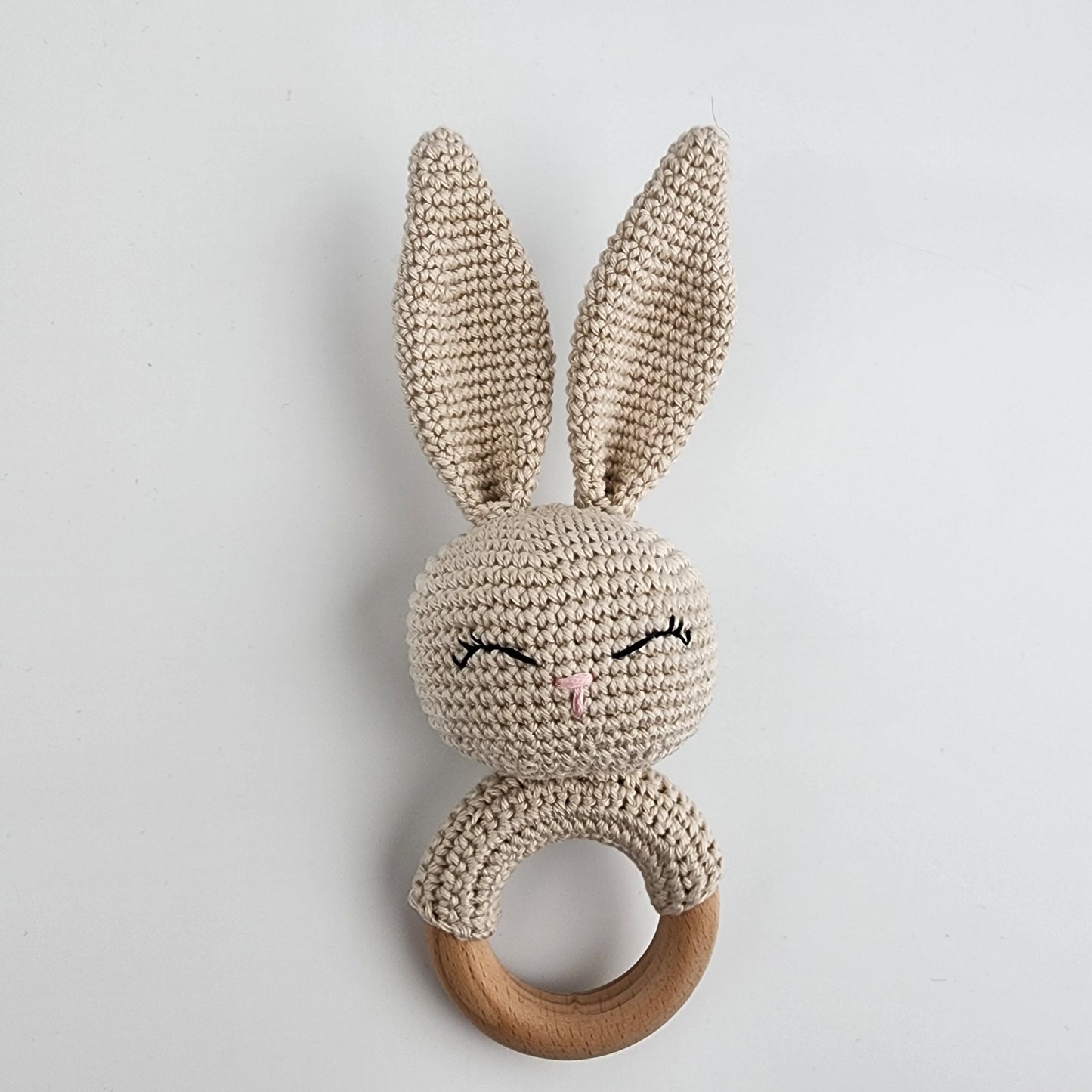 Bunny Baby Rattle - Natural