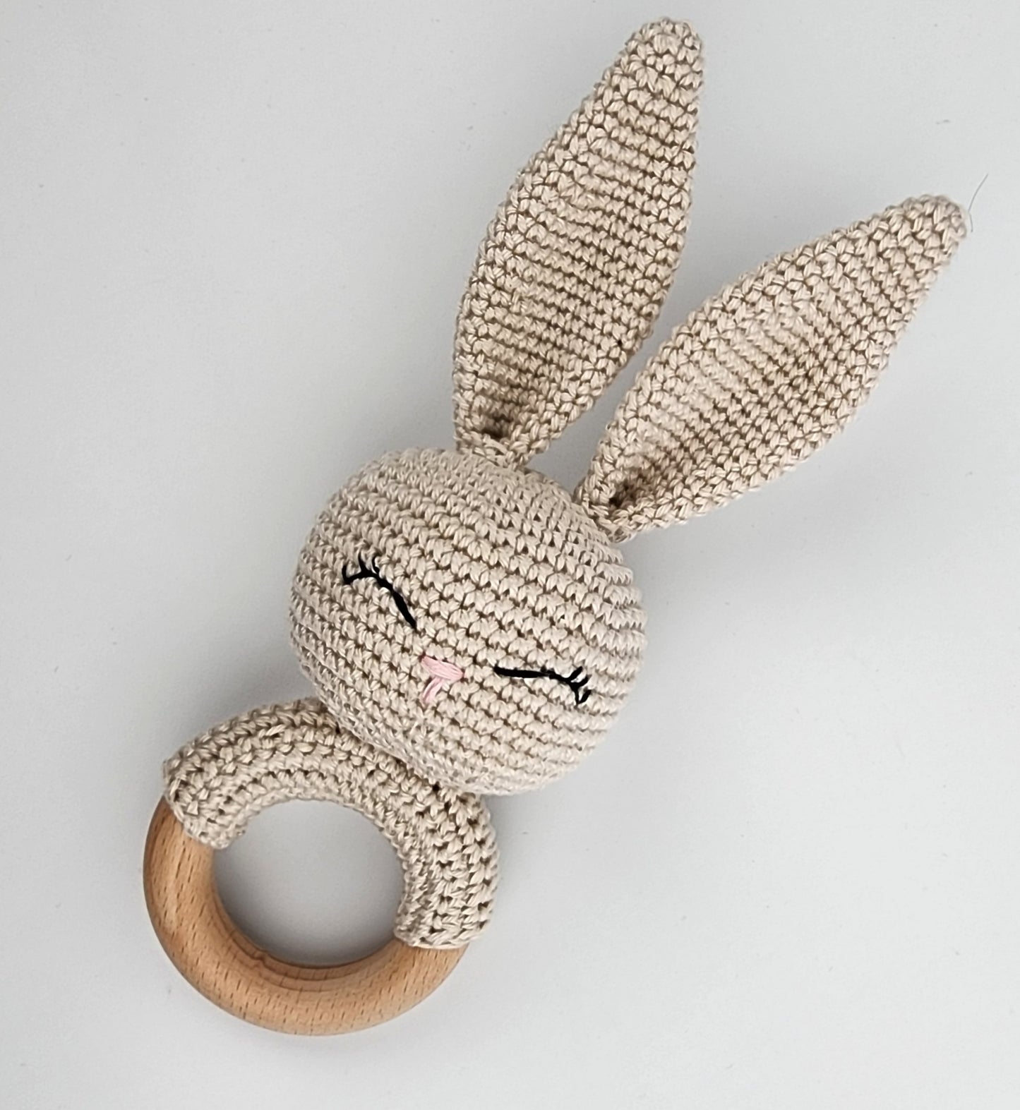 Bunny Baby Rattle - Natural