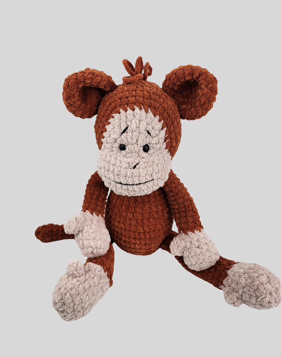 NEW - Mocha the Monkey - Handmade Crochet Soft Toy - Ready to Ship