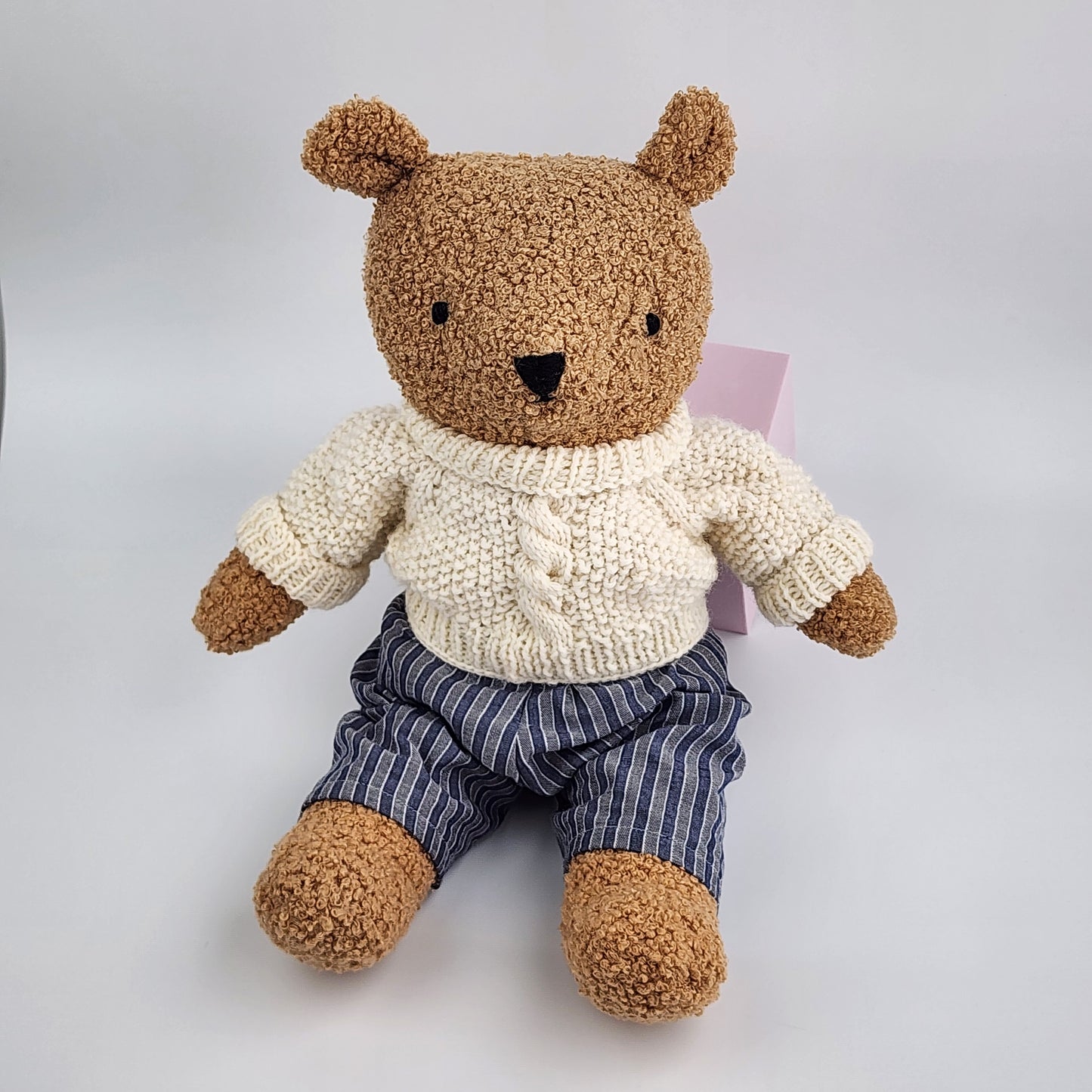 Cuddles the Bear - Handmade Boucle Teddy Bear - Ready to Ship