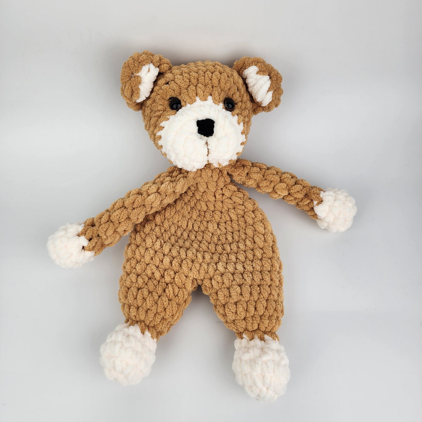 Plush Snuggler Bear - Handmade Crochet Comforter