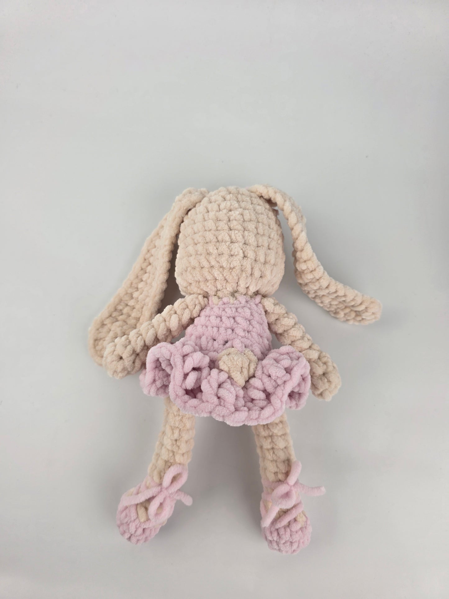 Bunny Ballerina Plush Doll - Handmade Crochet Soft Toy - Ready to Ship