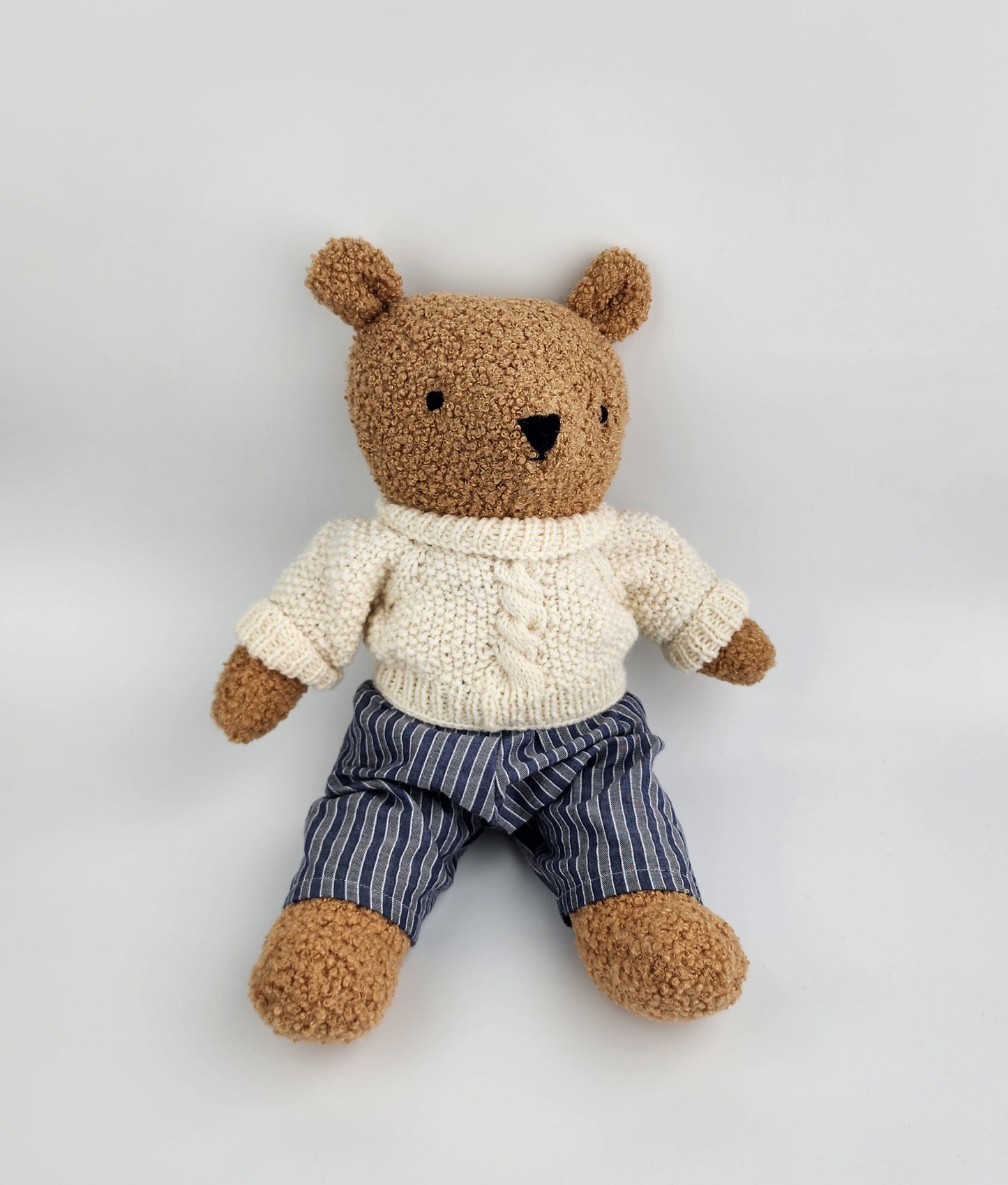 Cuddles the Bear - Handmade Boucle Teddy Bear - Ready to Ship