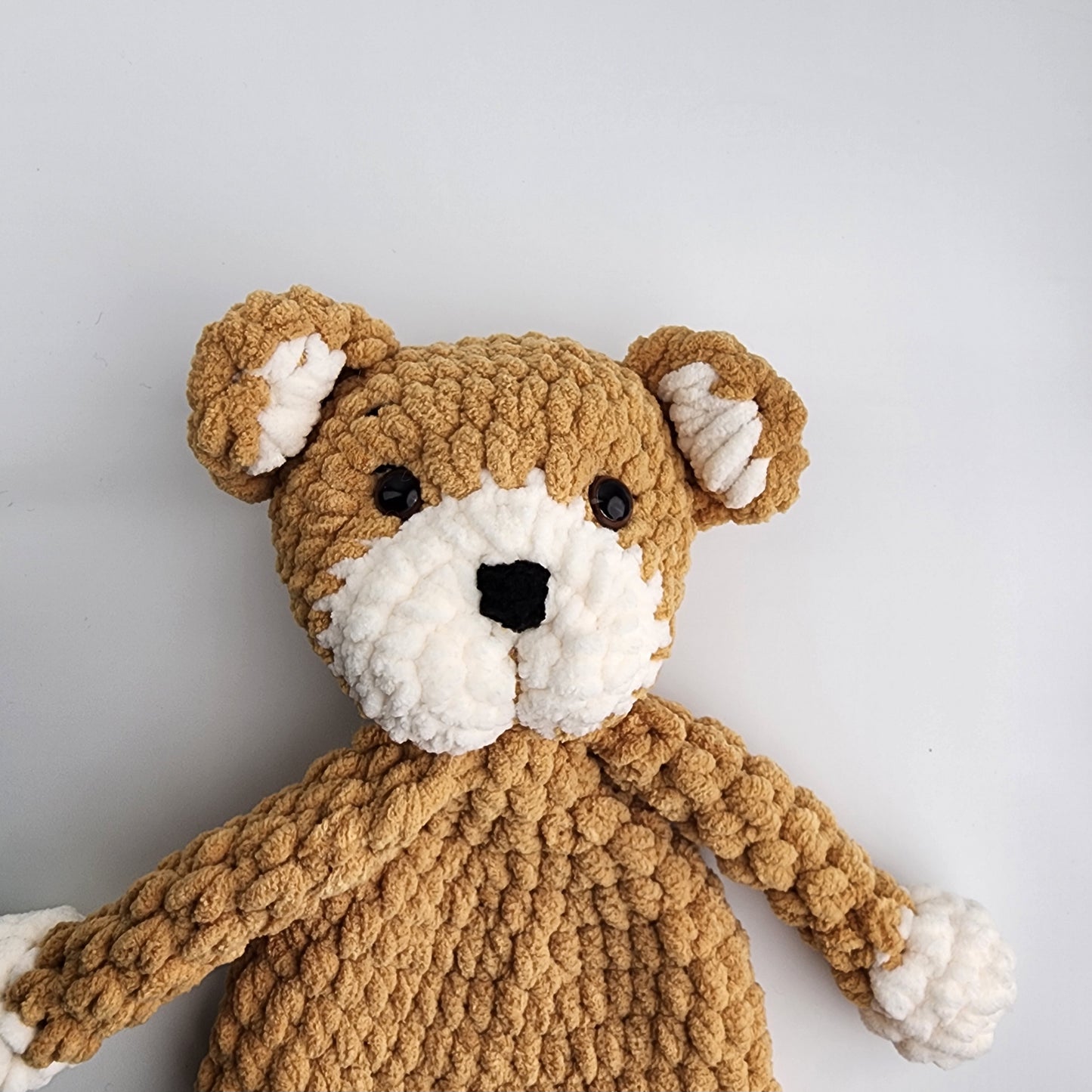 Plush Snuggler Bear - Handmade Crochet Comforter