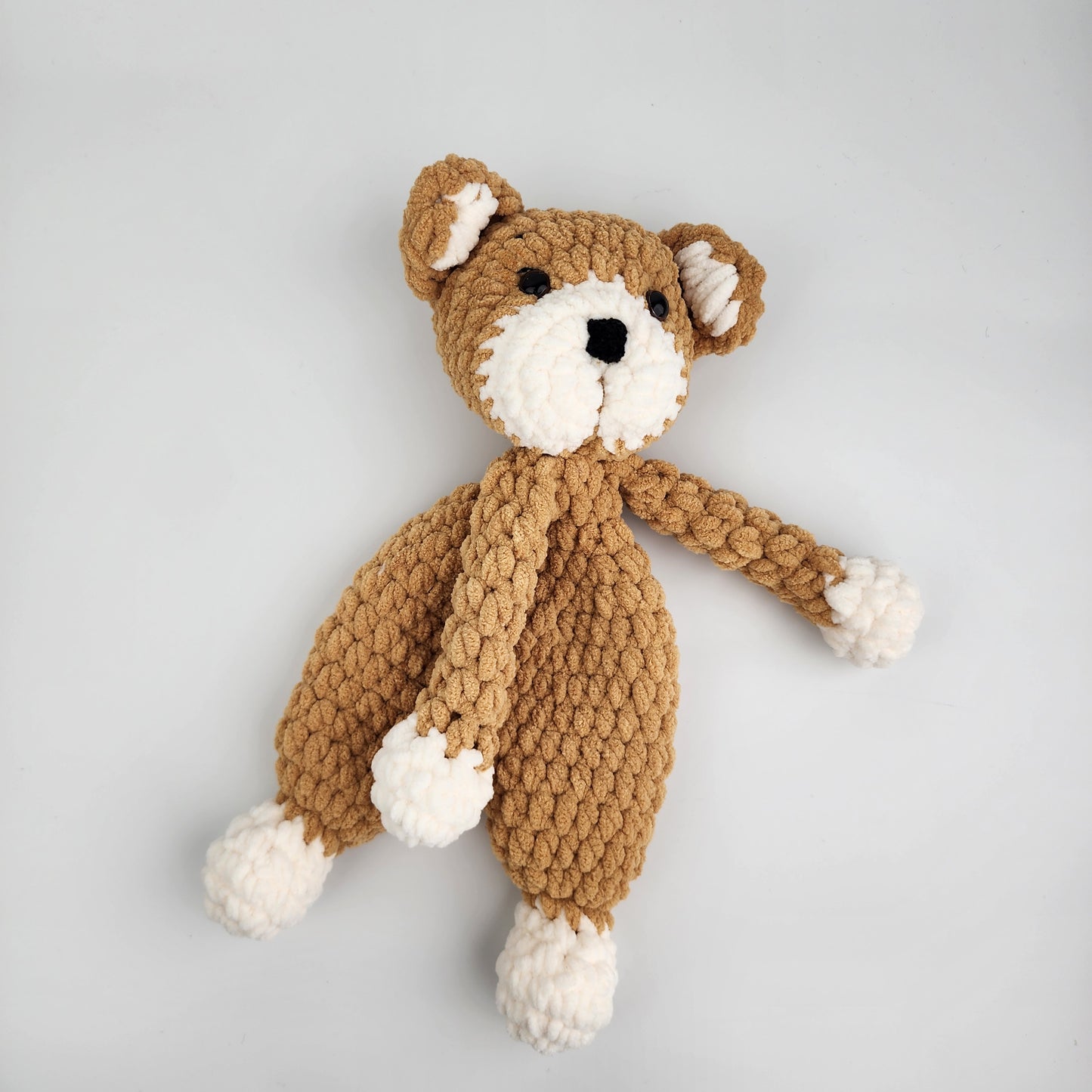 Plush Snuggler Bear - Handmade Crochet Comforter