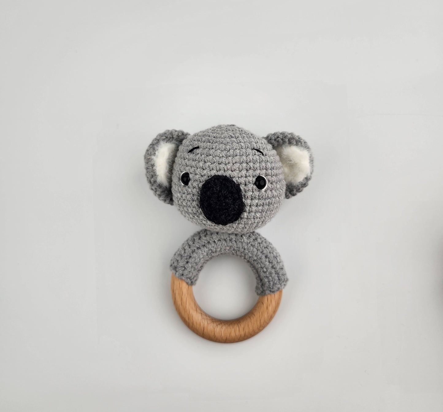 Handmade Crochet Koala Teething Rattle
