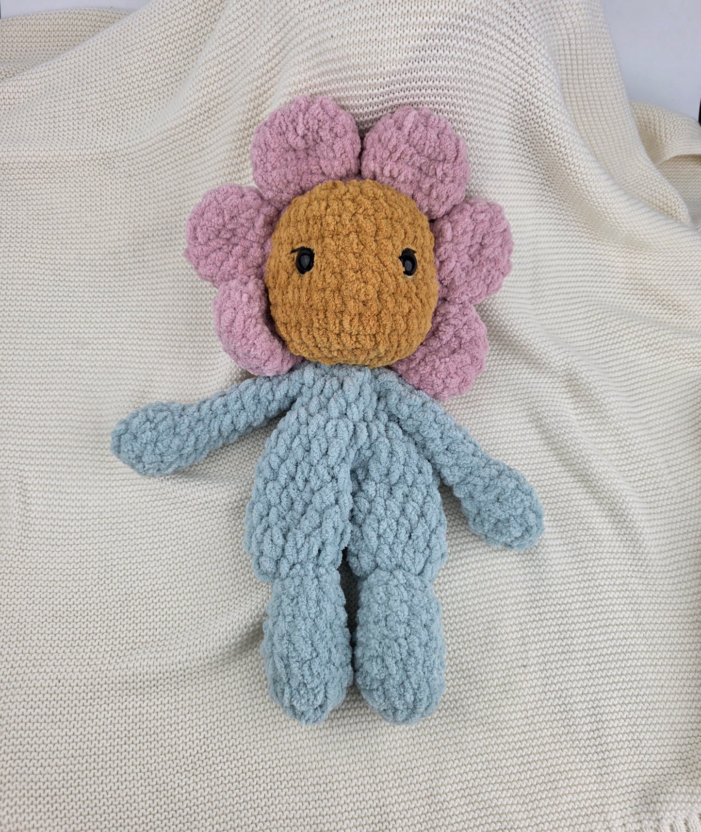 NEW - Flower Baby Doll - Handmade Crochet Soft Toy - Ready to Ship