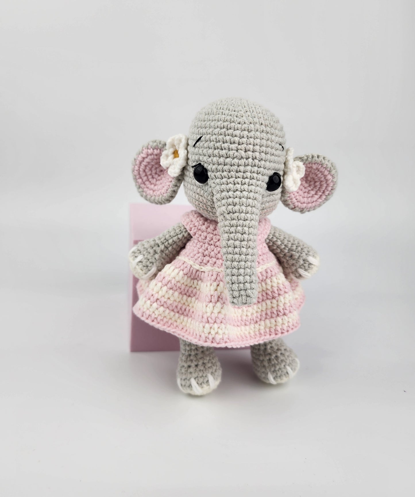 Daisy the Elephant- Handmade Crochet Soft Toy -Ready to ship