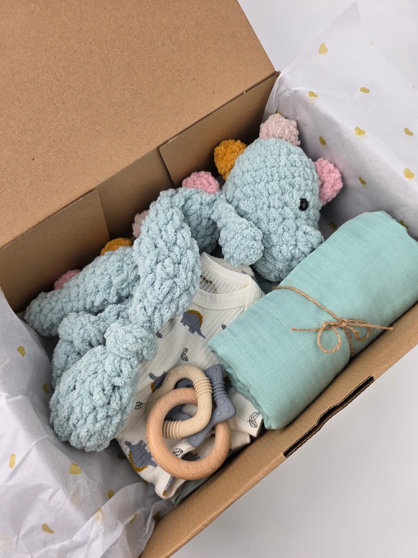 Baby Plush Dinosaur Gift Box Hamper