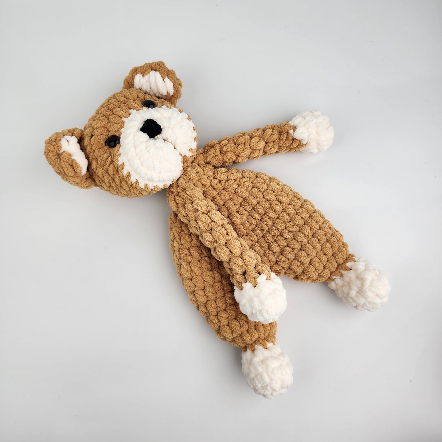 Plush Snuggler Bear - Handmade Crochet Comforter