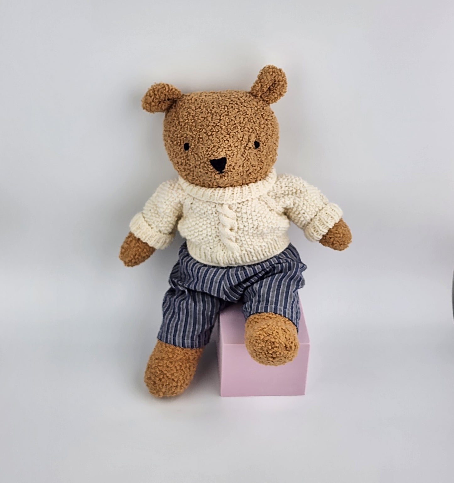 Cuddles the Bear - Handmade Boucle Teddy Bear - Ready to Ship