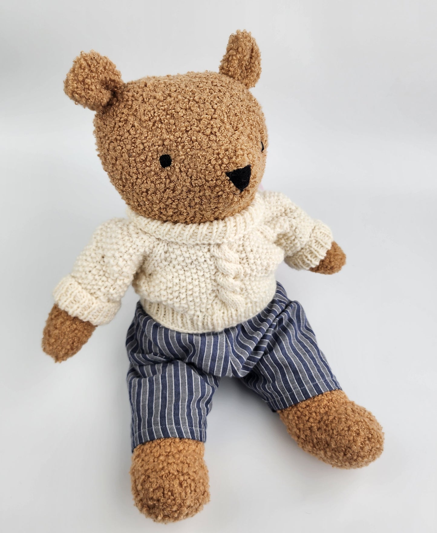 Cuddles the Bear - Handmade Boucle Teddy Bear - Ready to Ship