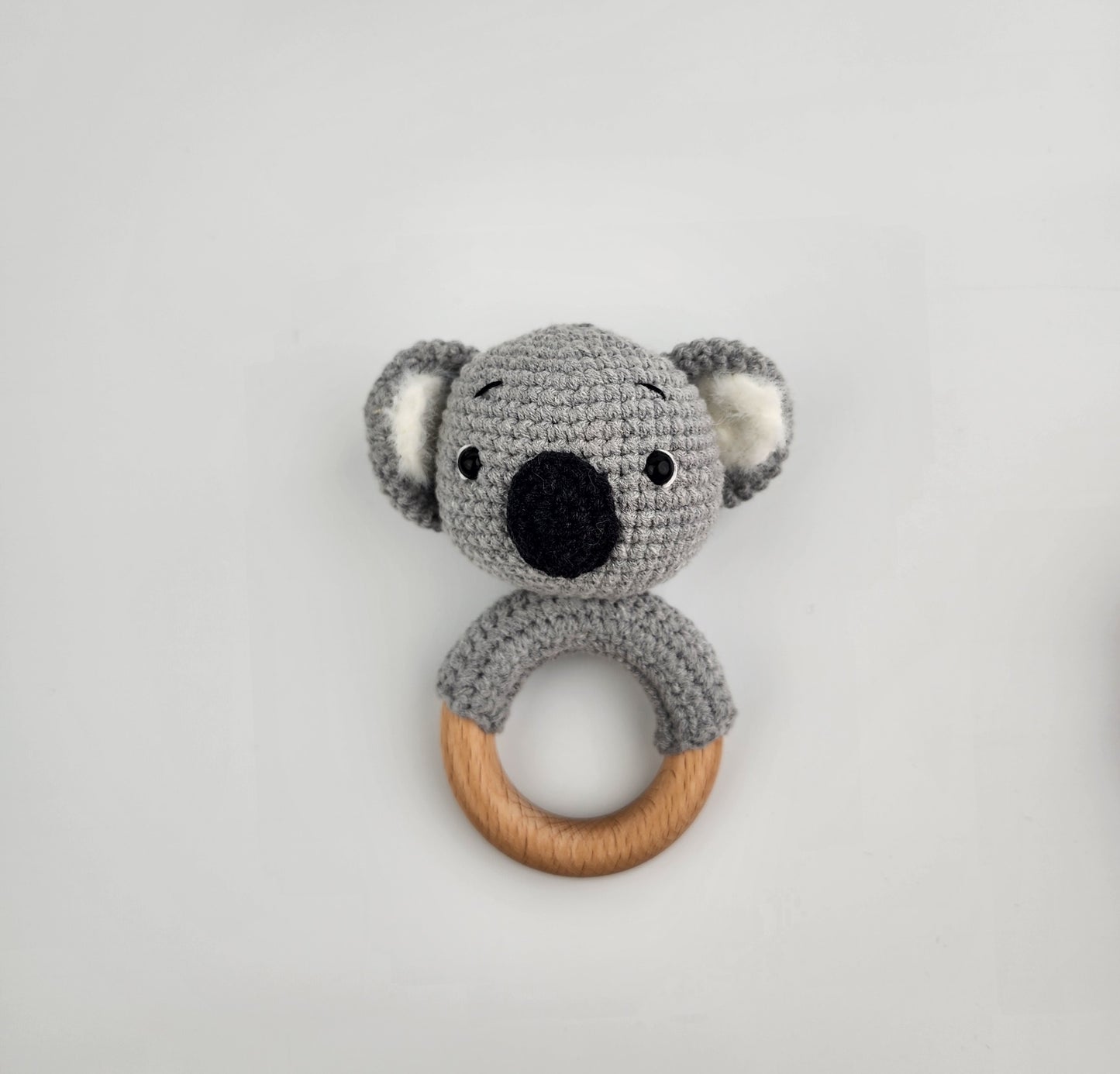 Handmade Crochet Koala Teething Rattle