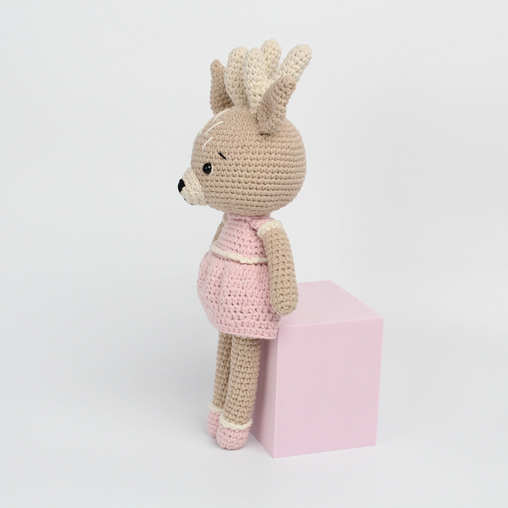 crochet reindeer soft toy