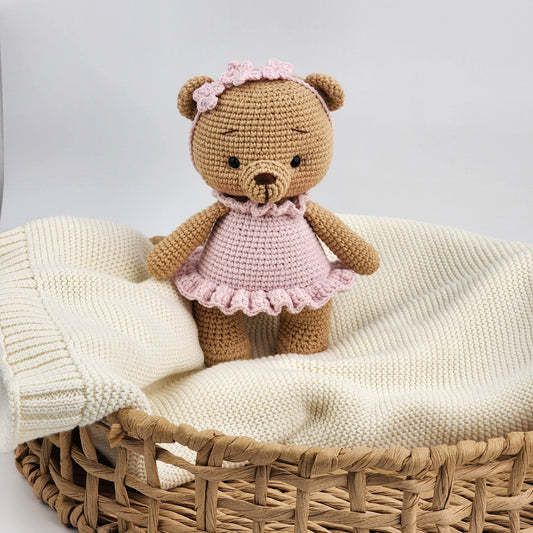 Pre-Order - Handmade Crochet Ballerina Teddy Bear Soft toy