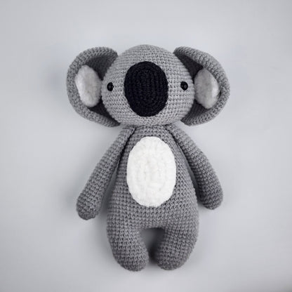 'Cuddles' Koala Bear and Rattle Set - Handmade Crochet Soft Toys - Pre-order