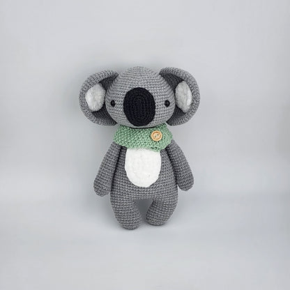 'Cuddles' Koala Bear and Rattle Set - Handmade Crochet Soft Toys - Pre-order