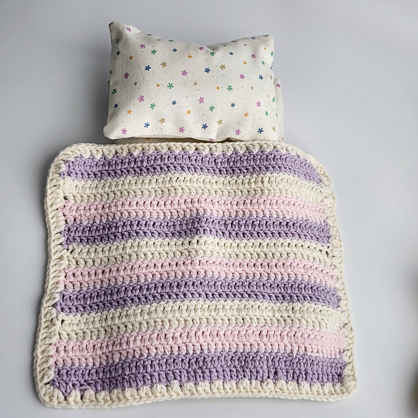 Handmade Crochet Mini Baby Doll Blanket