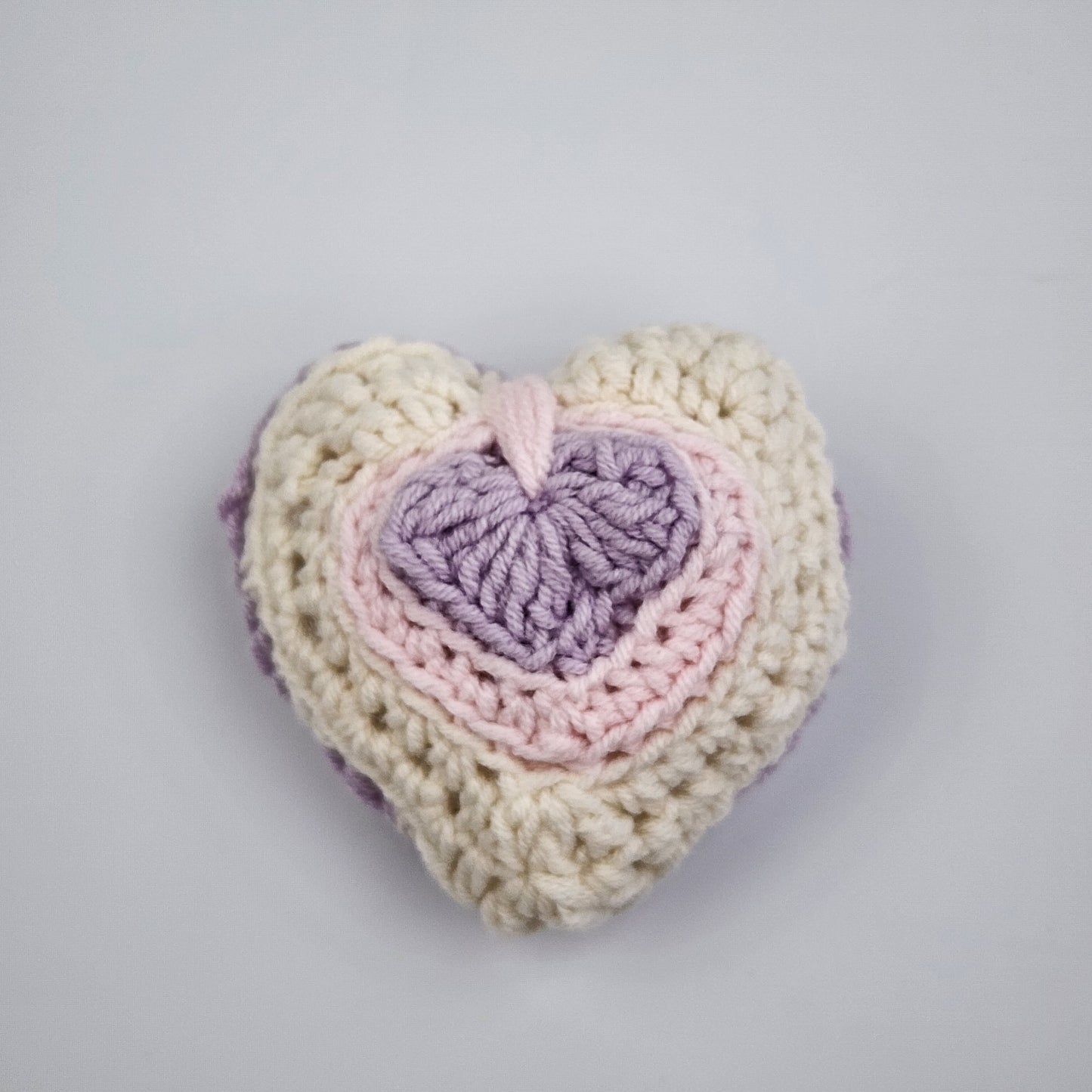 Handmade Crochet Mini Doll Heart Cushion