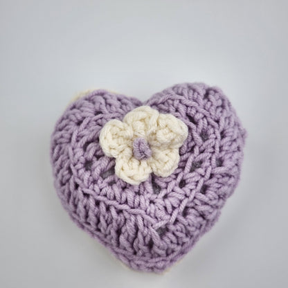 Handmade Crochet Mini Doll Heart Cushion