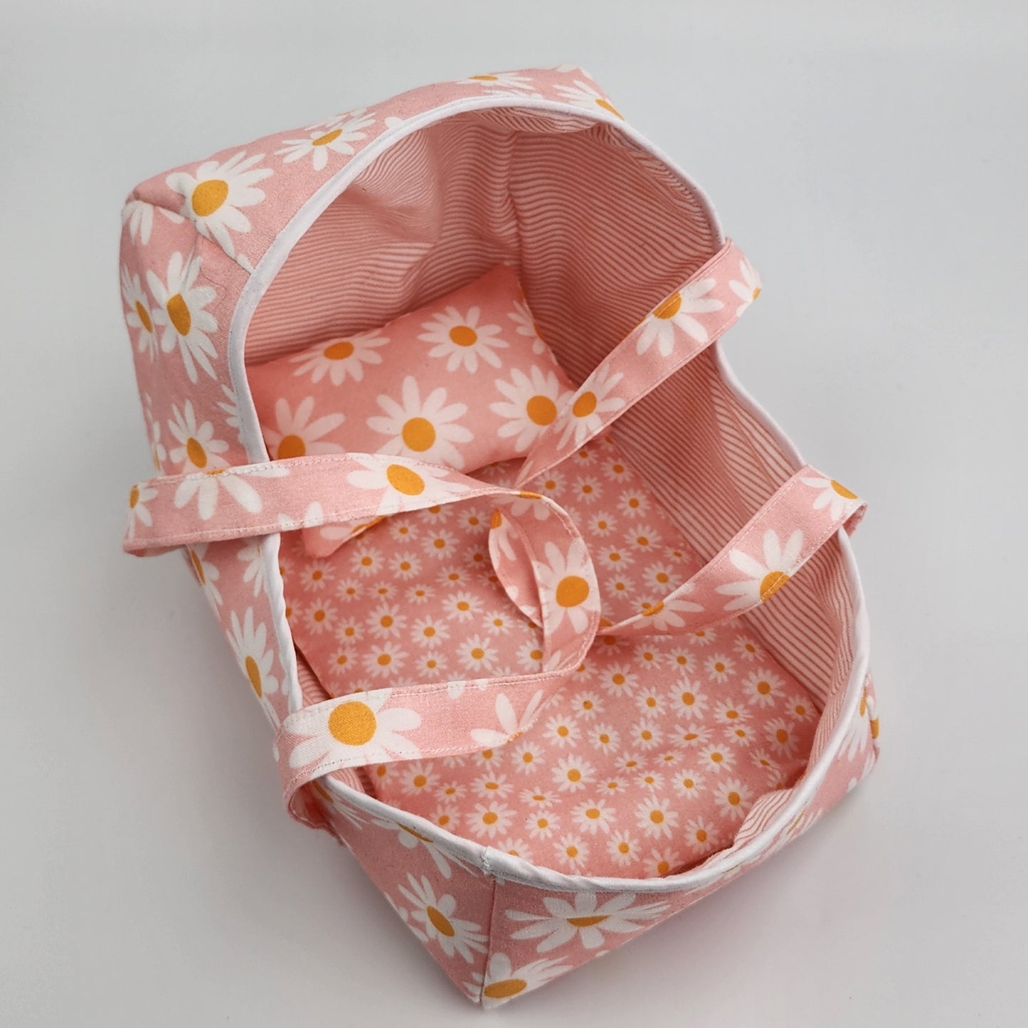 Baby Doll Carrier Cot - Pink Daisy Print