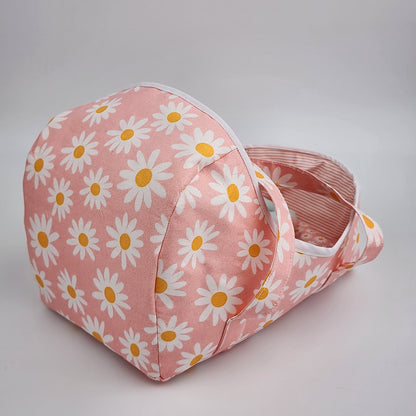 Baby Doll Carrier Cot - Pink Daisy Print