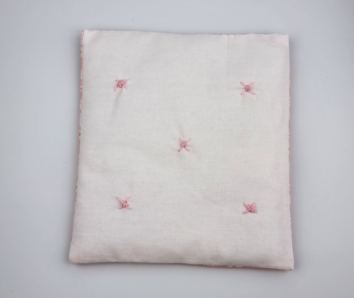 Daisy Cotton Reversible Doll Quilt/Blanket - Pink