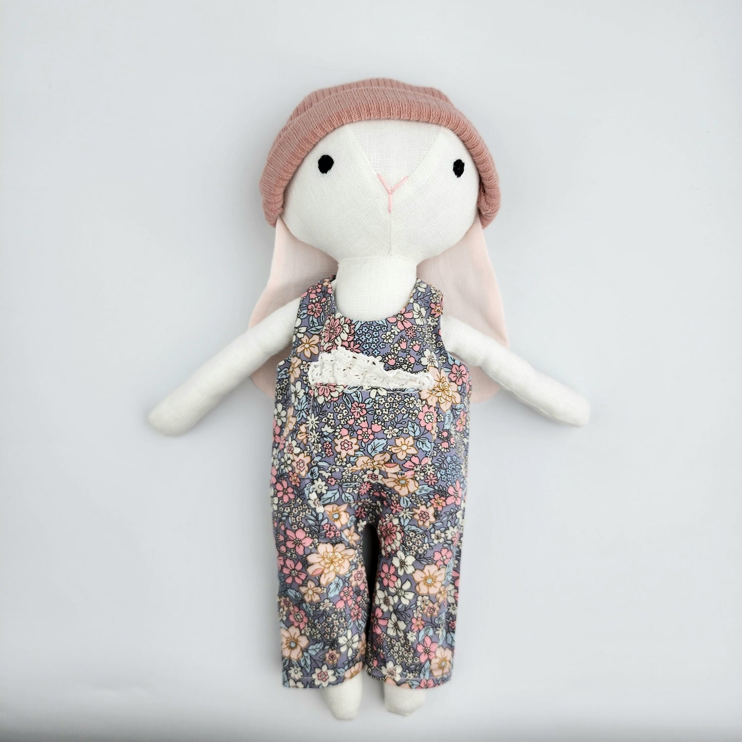 Bunny In Overalls Handmade Soft Doll