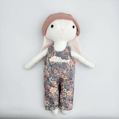 Bunny In Overalls Handmade Soft Doll