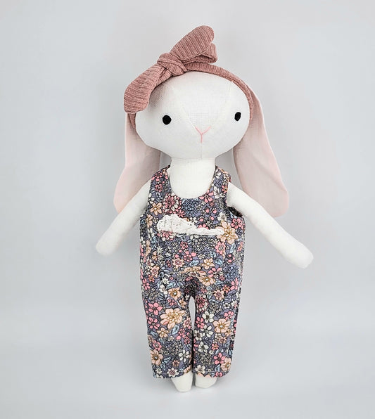 Bunny In Overalls Handmade Soft Doll