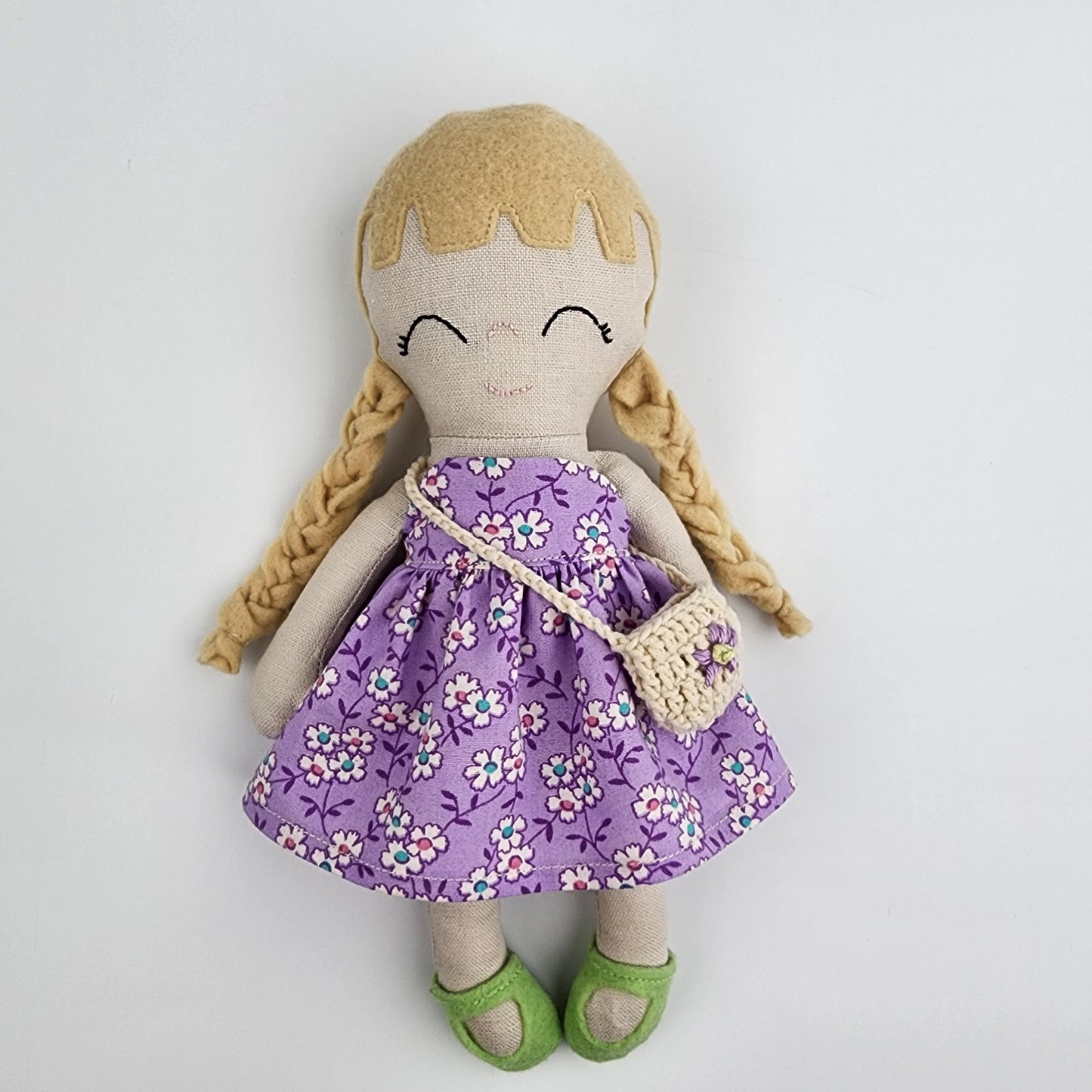 BUNDLE 'Chloe' - 27cm Handmade Cloth Doll + two extra outfits