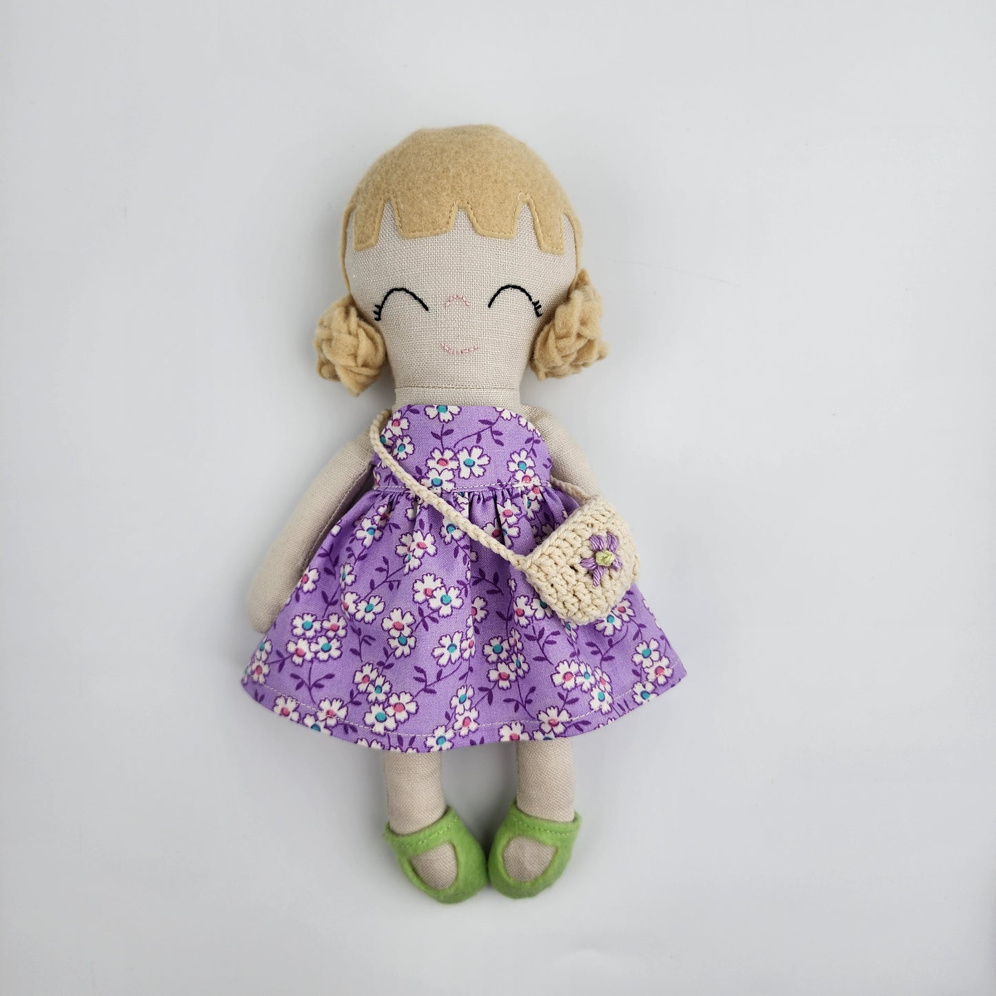 BUNDLE 'Chloe' - 27cm Handmade Cloth Doll + two extra outfits