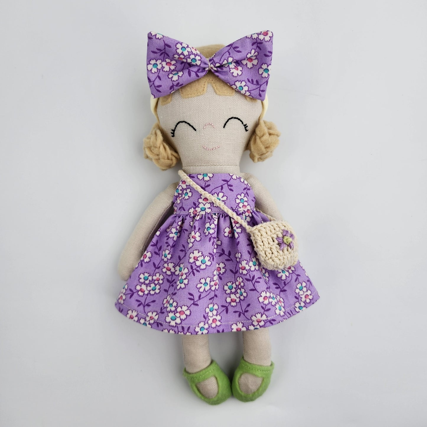 BUNDLE 'Chloe' - 27cm Handmade Cloth Doll + two extra outfits