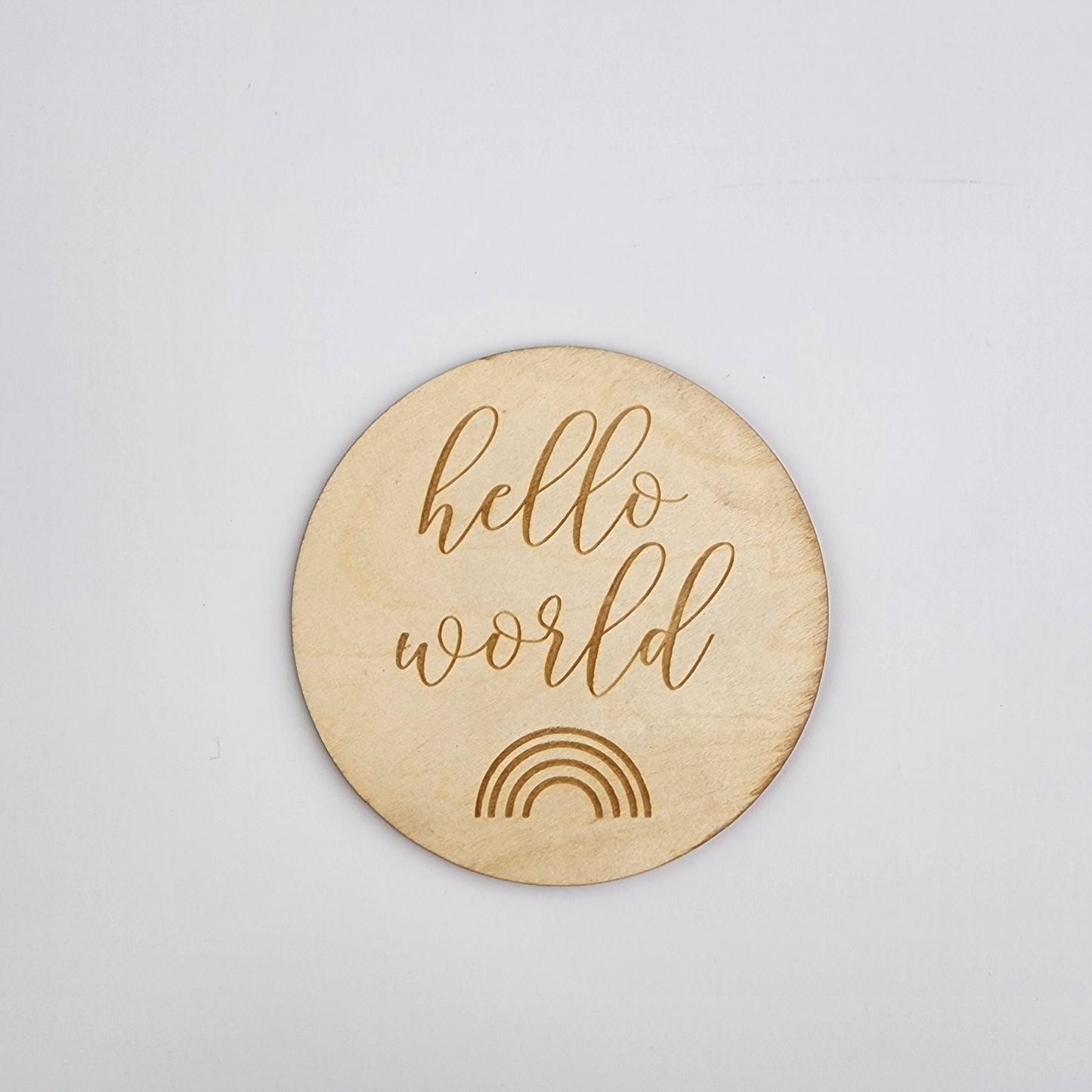 'Hello World' Wooden Plaque