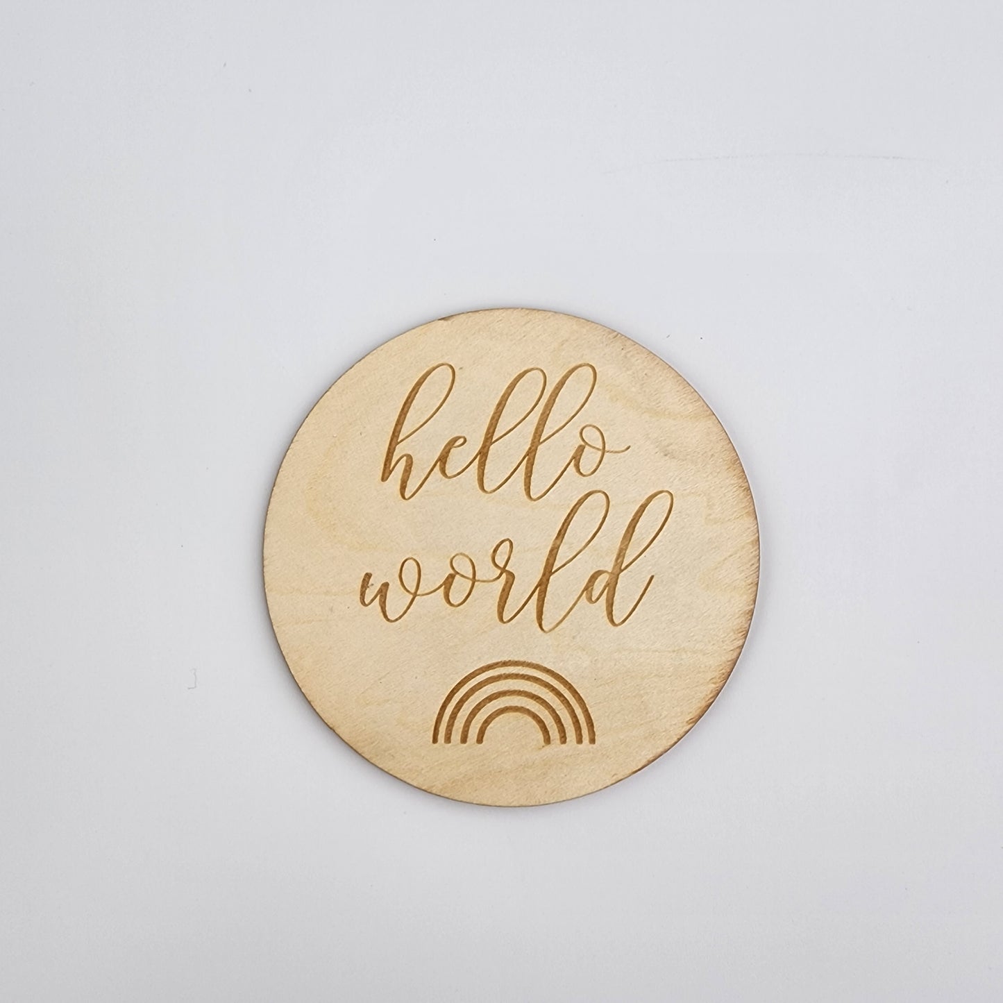 'Hello World' Wooden Plaque