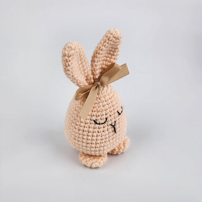 Sleeping Easter Bunny - Handmade Crochet Soft Toy