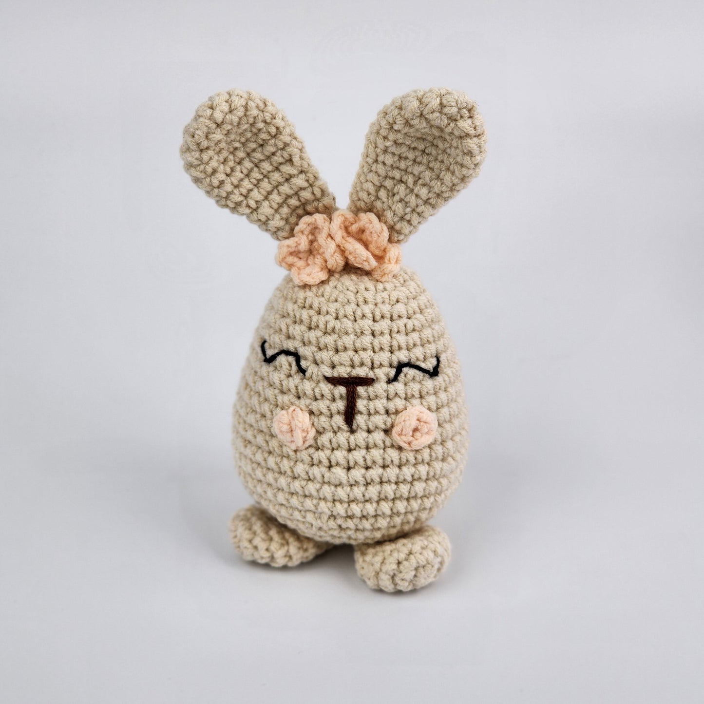 Sleeping Easter Bunny - Handmade Crochet Soft Toy