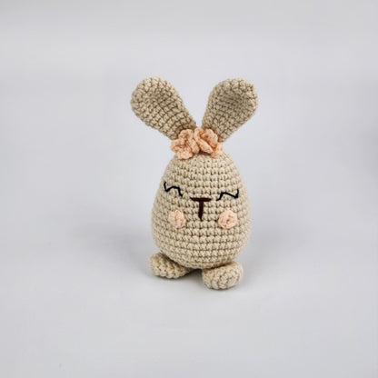 Sleeping Easter Bunny - Handmade Crochet Soft Toy