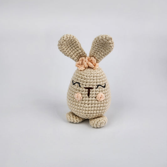 Sleeping Easter Bunny - Handmade Crochet Soft Toy