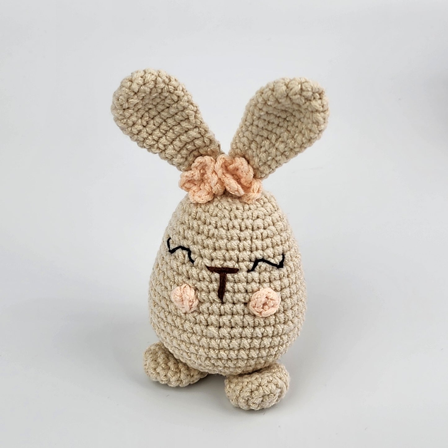 Sleeping Easter Bunny - Handmade Crochet Soft Toy