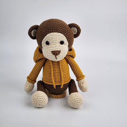 Pre-Order - Bobo the Monkey - Handmade Crochet Soft Toy