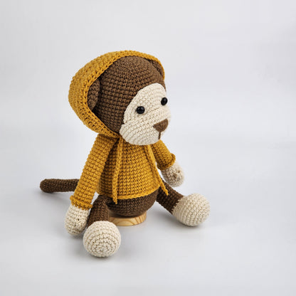 Pre-Order - Bobo the Monkey - Handmade Crochet Soft Toy