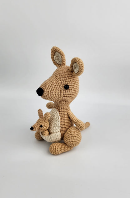 Pre-Order - Kangaroo - Handmade Crochet Soft Toy