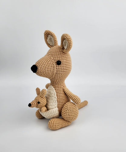 Pre-Order - Kangaroo - Handmade Crochet Soft Toy