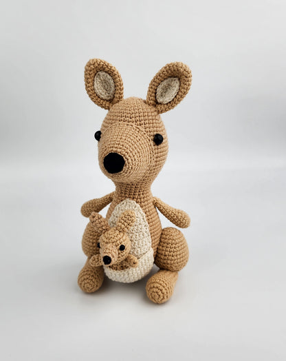 Pre-Order - Kangaroo - Handmade Crochet Soft Toy