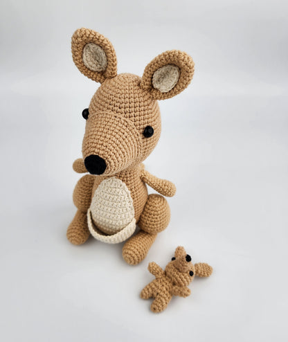 Pre-Order - Kangaroo - Handmade Crochet Soft Toy