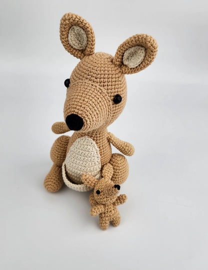 Pre-Order - Kangaroo - Handmade Crochet Soft Toy