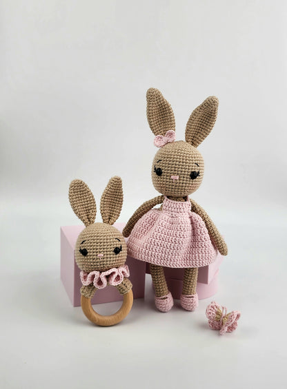 Pre-order - Sweet Bunny Baby Gift Box - Handmade Crochet Soft Toys