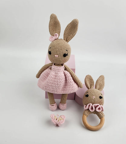 Pre-order - Sweet Bunny Baby Gift Box - Handmade Crochet Soft Toys