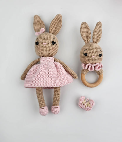 Pre-order - Sweet Bunny Baby Gift Box - Handmade Crochet Soft Toys